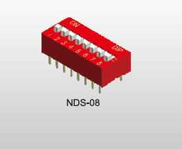 Image 6320_31601_1 - DIPTRONICS - NDS-02V - Série: NDS - Type: DIP - Entraxe (mm): 7.62 - Pas (mm): 2.54 - Circuit: 2 - Tension d'Isol (VAC): 500 - Temp Min (°C): -20 - Temp Max (°C): +85 - Durée de vie (Cycles): 2000 - Emballage: Tube - Conditionnement: 72