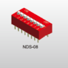 Image 6321_31606_1 - DIPTRONICS - NDS-04V - Série: NDS - Type: DIP - Entraxe (mm): 7.62 - Pas (mm): 2.54 - Circuit: 4 - Tension d'Isol (VAC): 500 - Temp Min (°C): -20 - Temp Max (°C): +85 - Durée de vie (Cycles): 2000 - Emballage: Tube - Conditionnement: 40